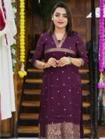 Designer Crispy Banarasi Weave 2-Piece Suit