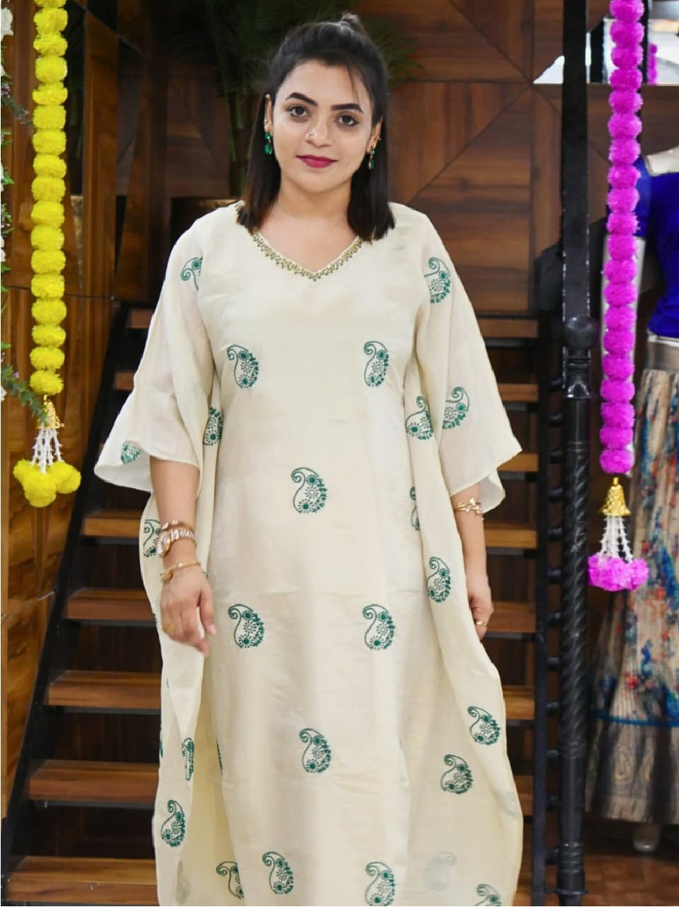 Untitled-1 (19) Tissue Kaftan - Image 1