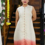 Double Dyed Banarasi Sleeveless Frock
