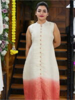 Double Dyed Banarasi Sleeveless Frock