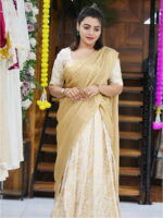 Chanderi Banarasi Weave Dhavani Suit Material
