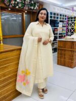 Uppada Tissue Dyeable Suit Material