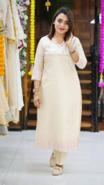 Semi Tussar Co-ord Set - Image 4