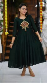 Semi Silk 16-Panel Long Dress - Image 4