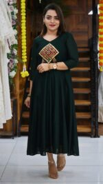 Semi Silk 16-Panel Long Dress - Image 3