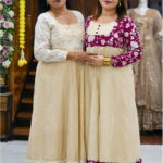 Chanderi and Tissue Combination Long Dress