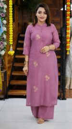 Pure Chanderi Slitted Long Top - Image 8