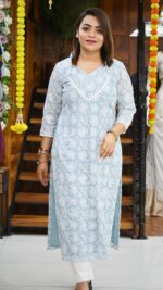 Crushed Chanderi Kanta Work Co-ord Set - Image 3